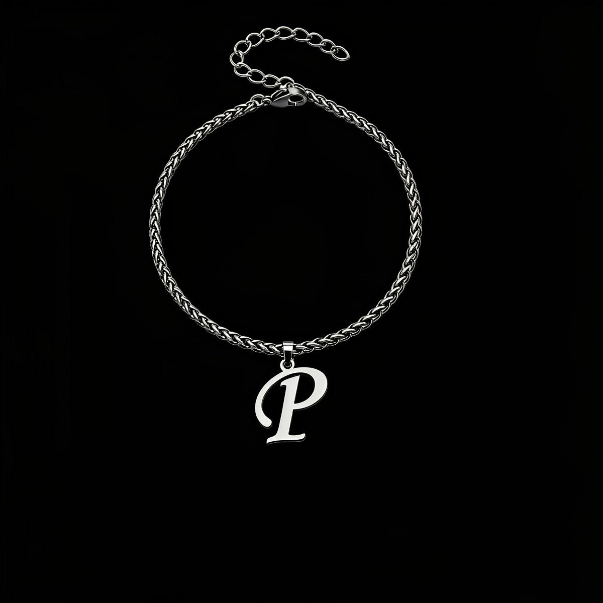 Initial Letter Braided Chain Anklet