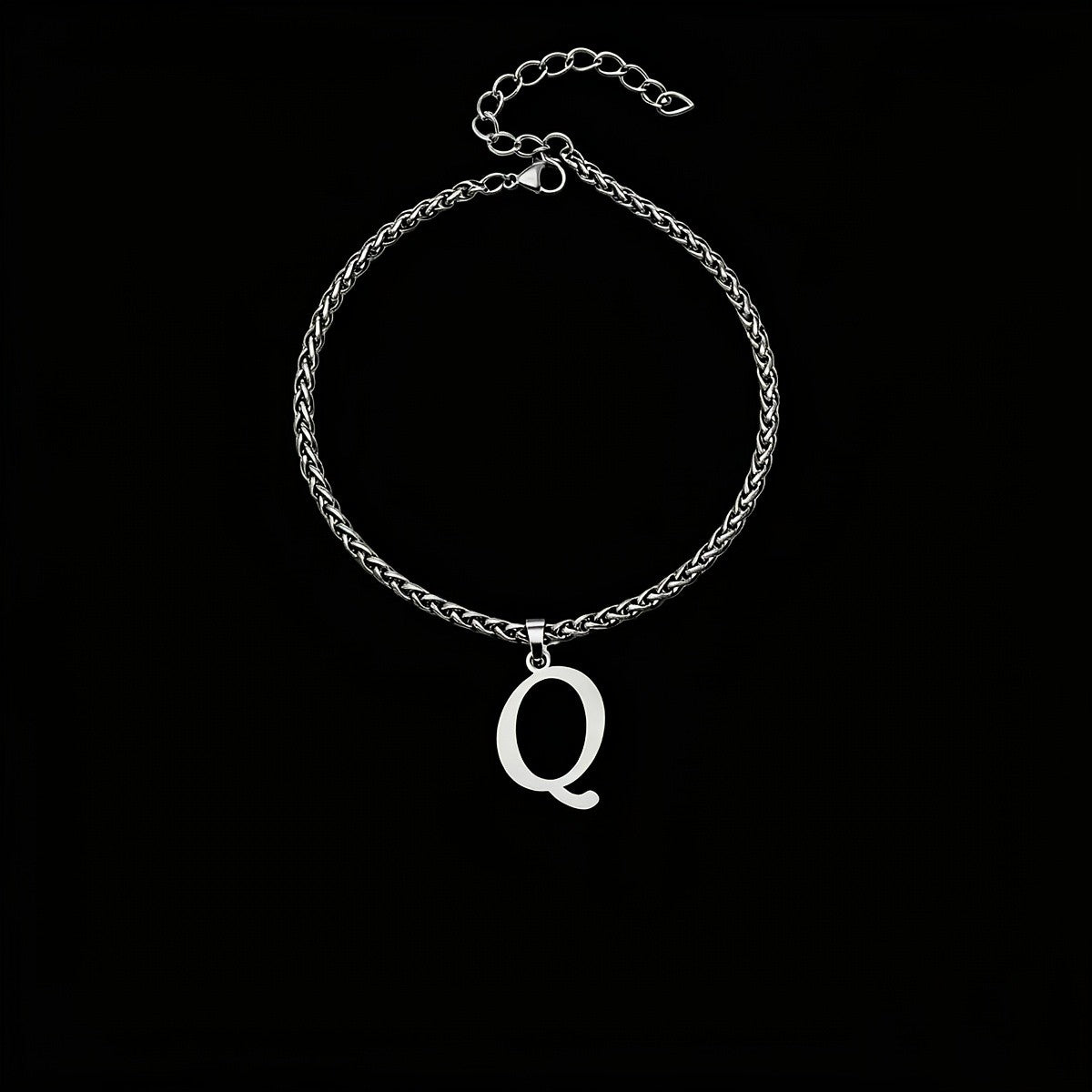 Initial Letter Braided Chain Anklet