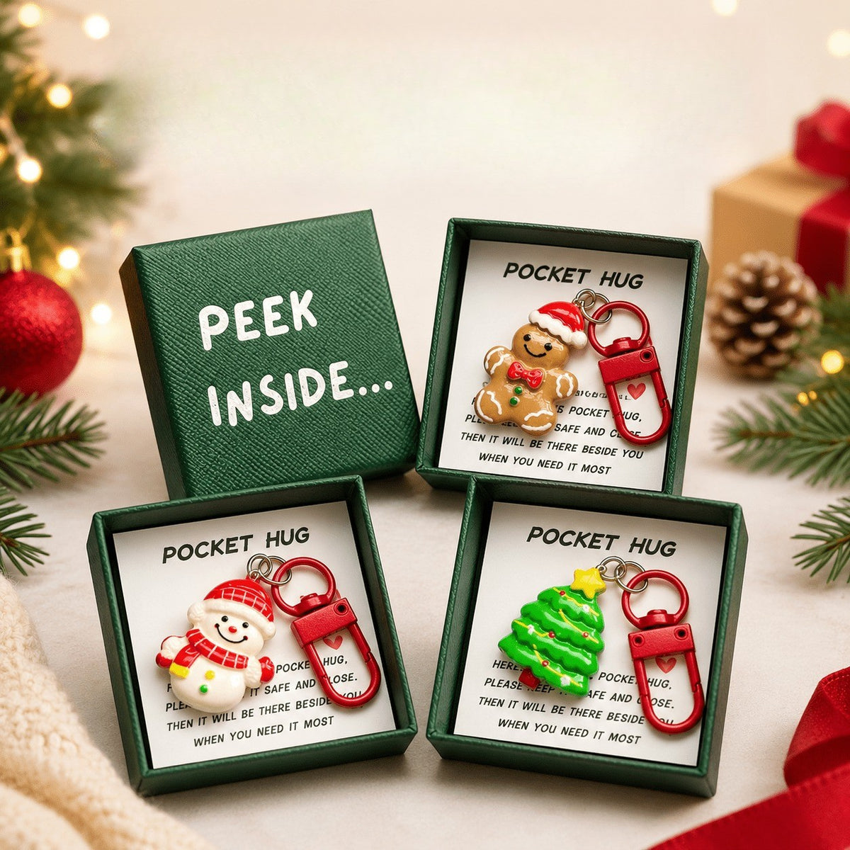 Festive Charm Keychain Set
