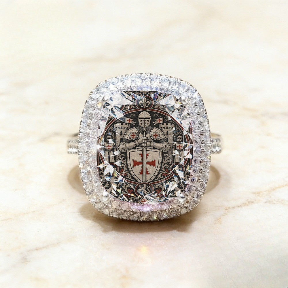 Knight Cross Emblem Ring