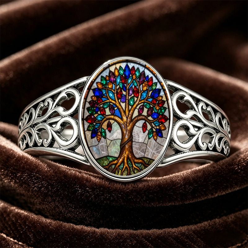 Stained Glass Tree of Life Ring