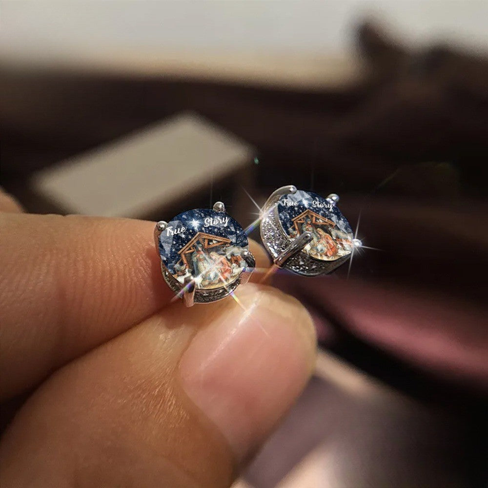Nativity Scene Stud Earrings