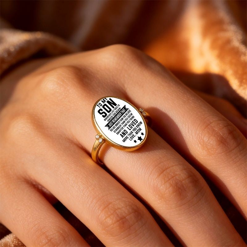 Son Inspirational Oval Ring