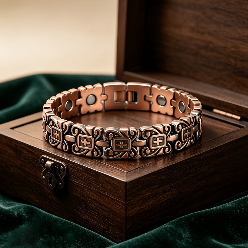 Vintage Cross Panel Bracelet