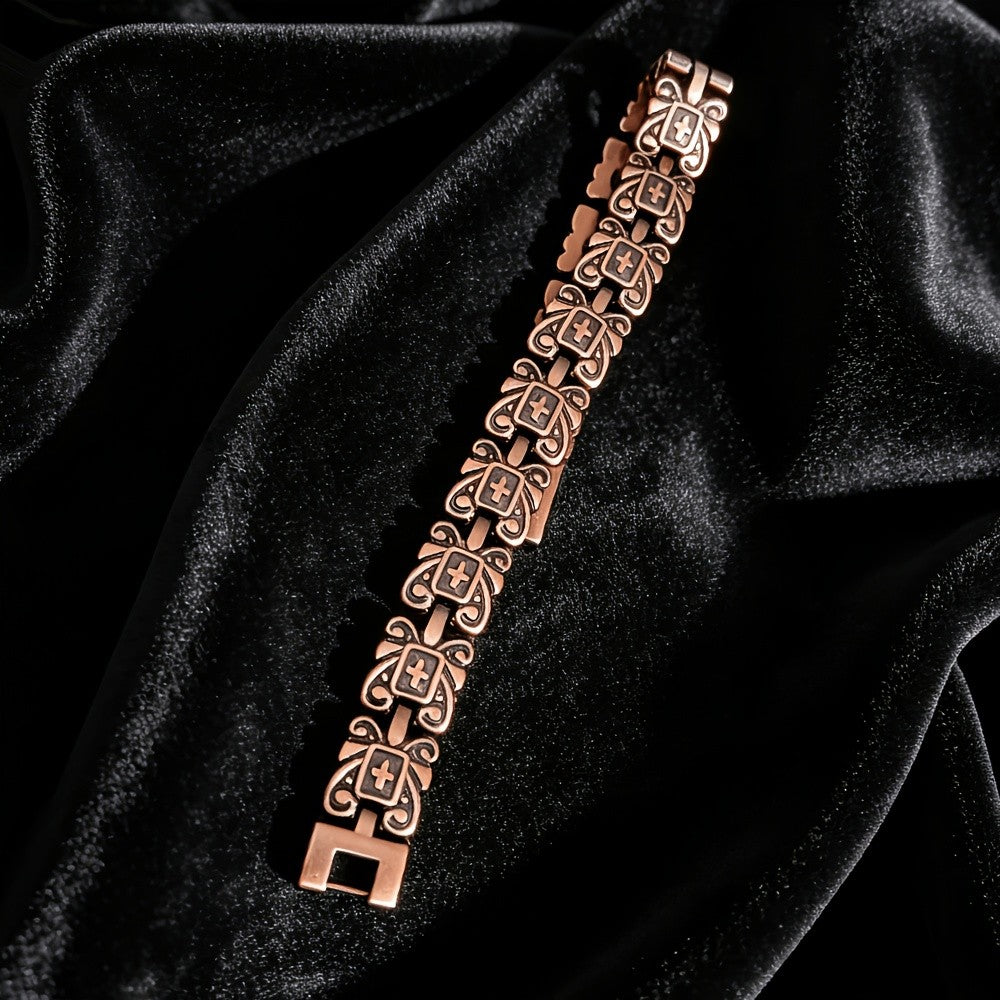 Vintage Cross Panel Bracelet
