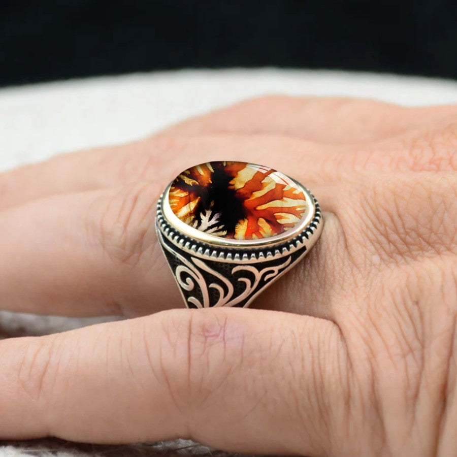 Autumn Leaf Oval Ring