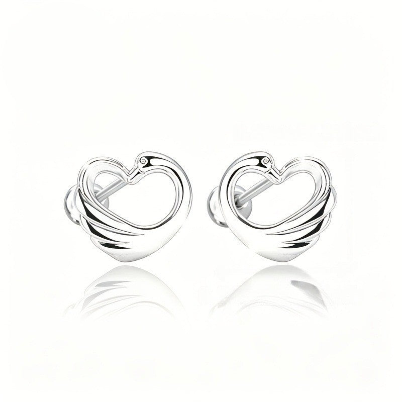 Twisted Heart Screw-Back Earrings