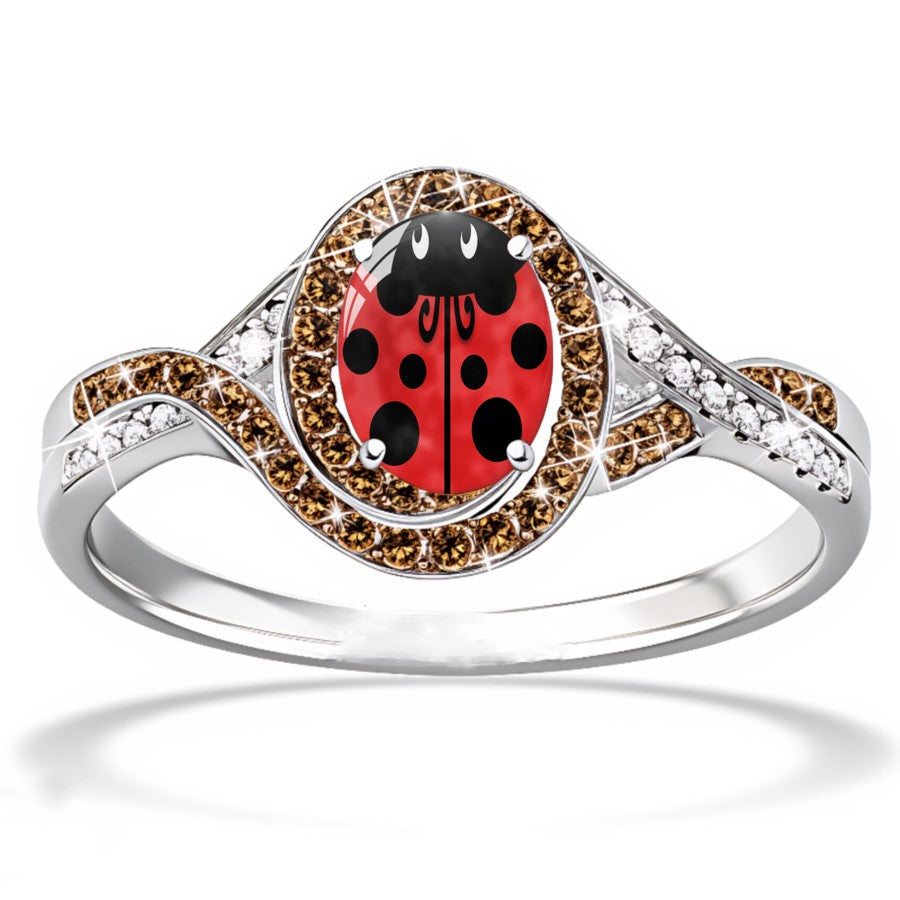 Red Ladybug Statement Ring