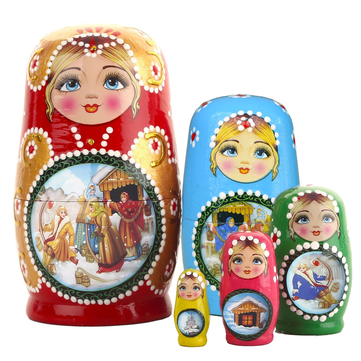 Painted Story Nesting Doll Set