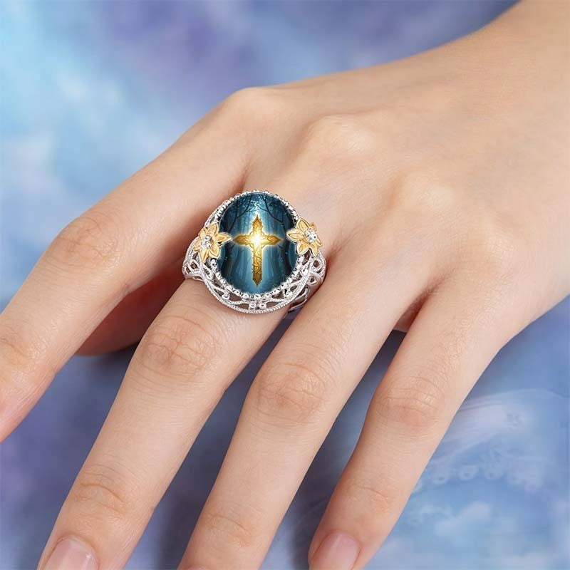Forest Cross Statement Ring