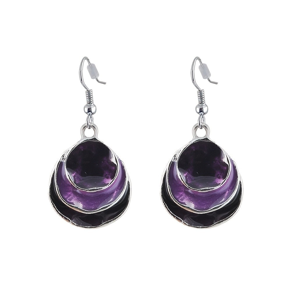 Layered Resin Drop Earrings