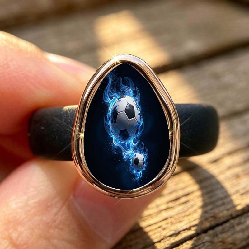 Blue Flame Soccer Ring