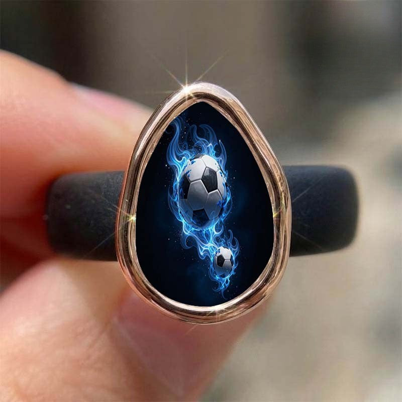 Blue Flame Soccer Ring