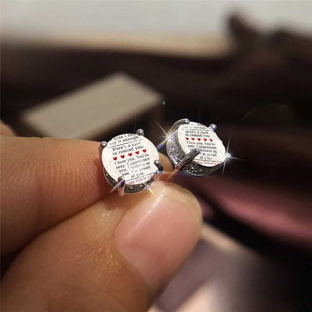 Affirmation Card Stud Earrings