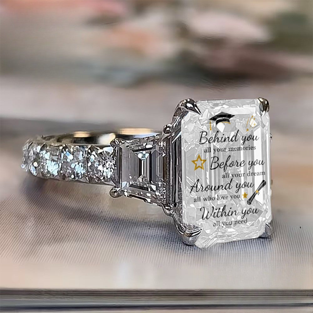 Graduation Blessing Square Ring