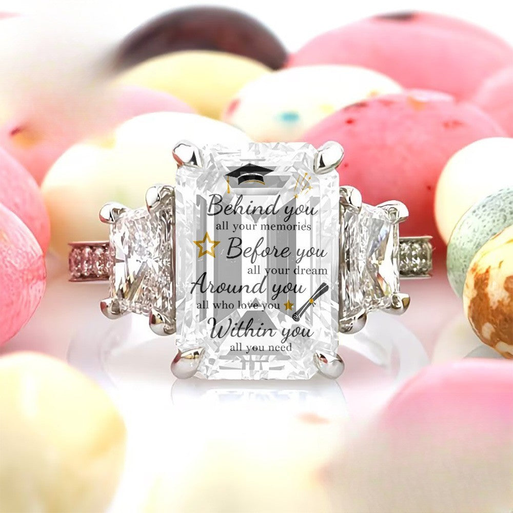Graduation Blessing Square Ring
