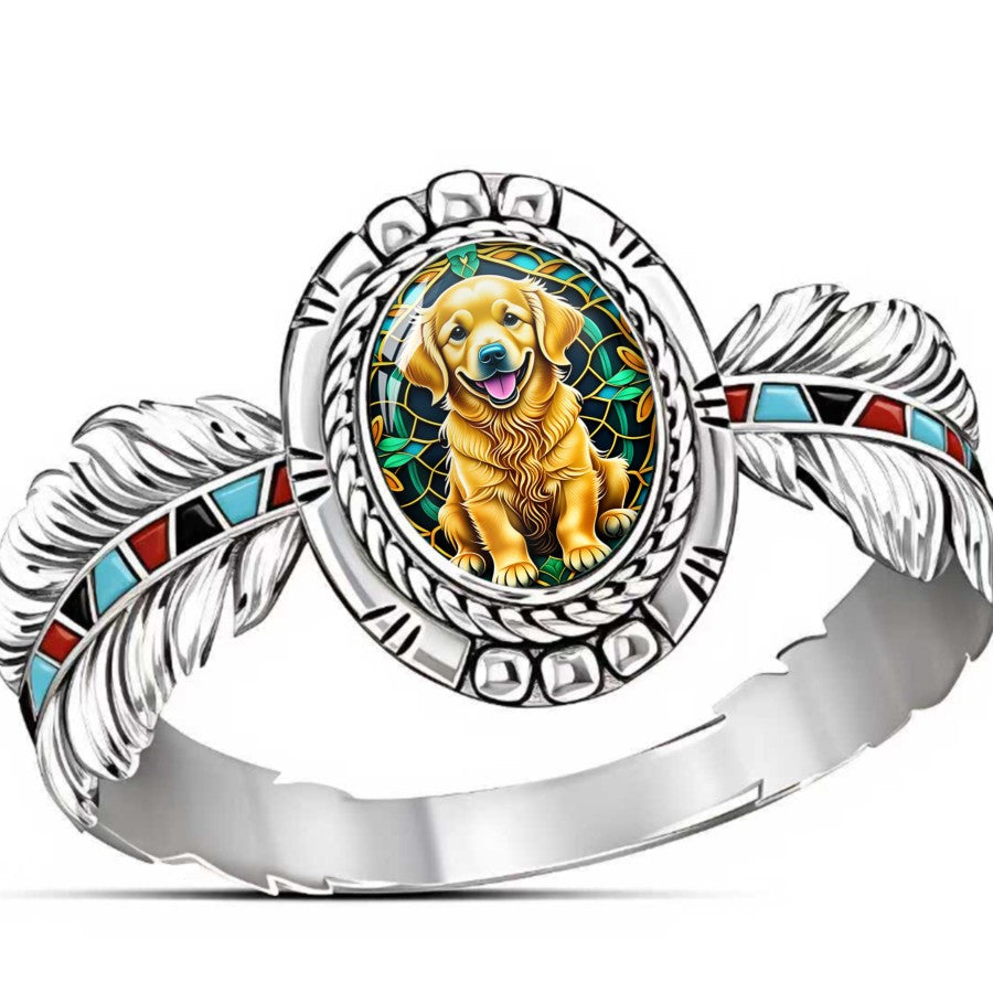 Golden Retriever Oval Ring