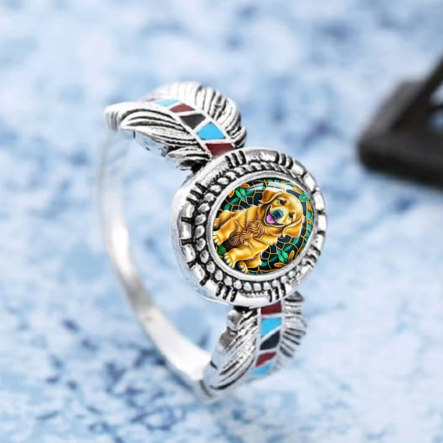 Golden Retriever Oval Ring
