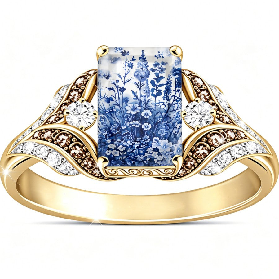 Blue Botanical Garden Ring