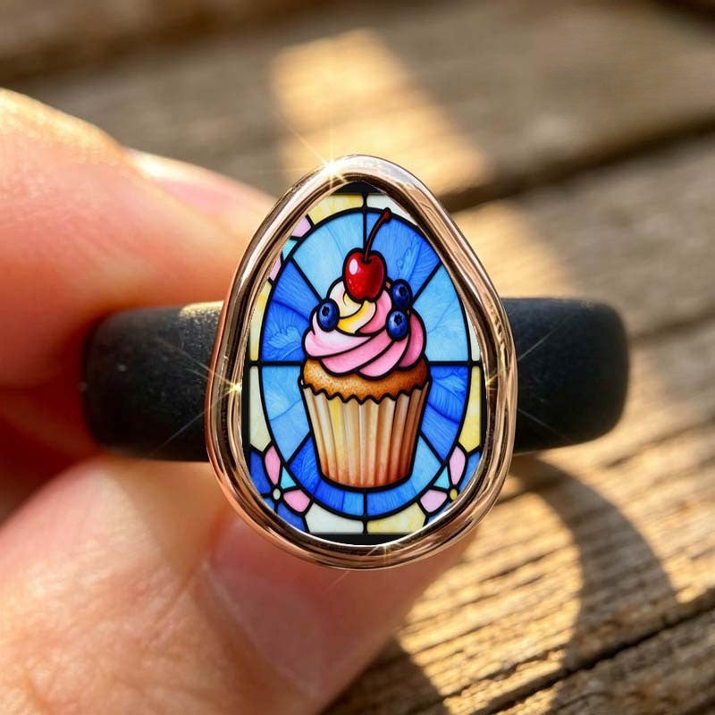 Stained Glass Cupcake Ring