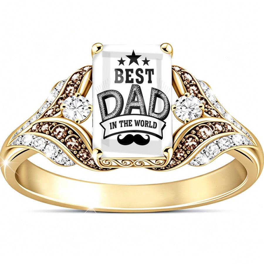 Best Dad In The World Square Ring