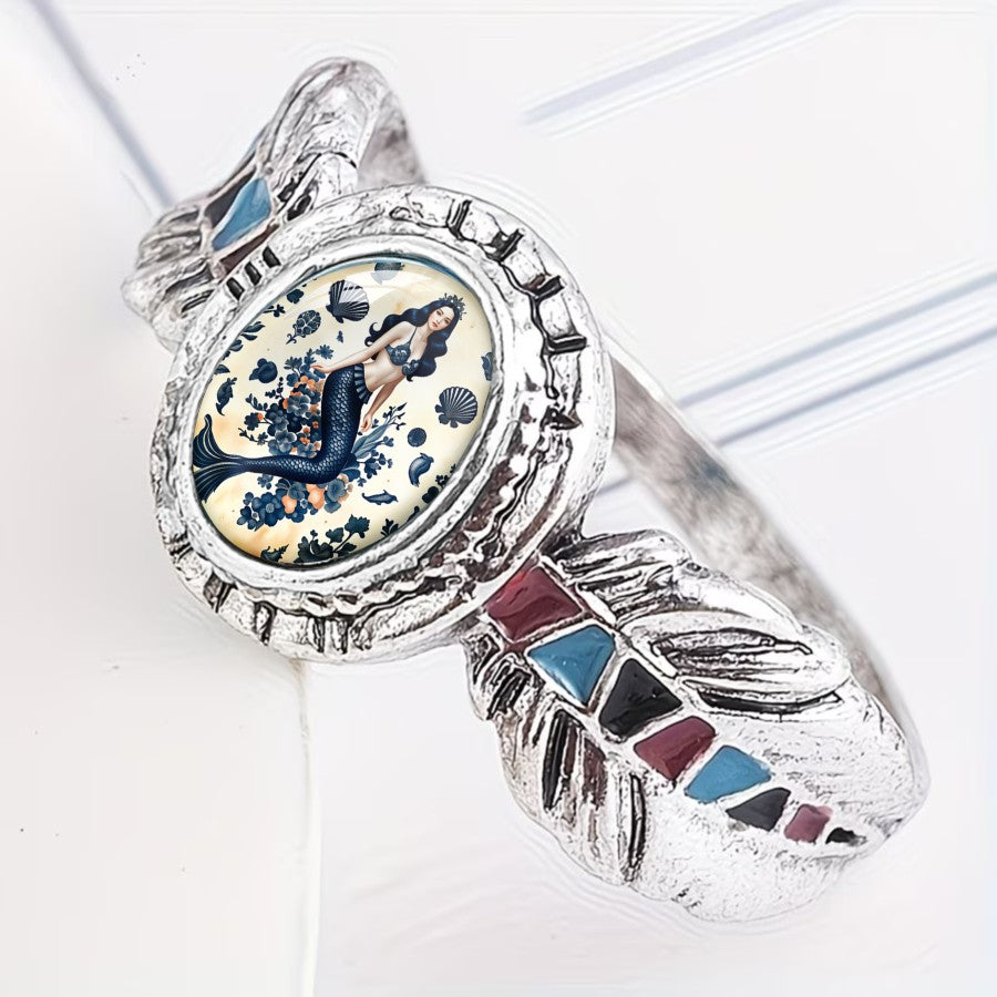 Mermaid Oval Statement Ring