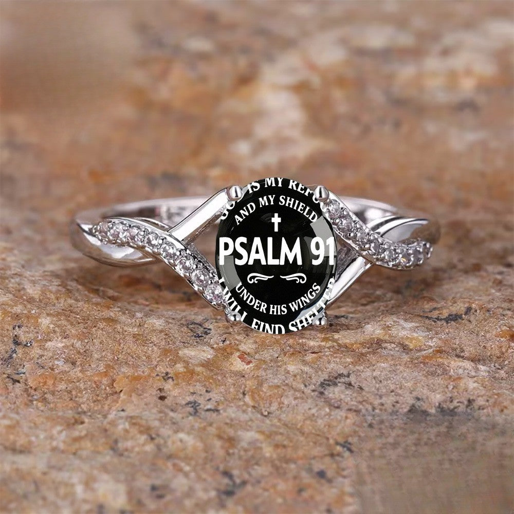 Psalm 91 Twisted Band Ring