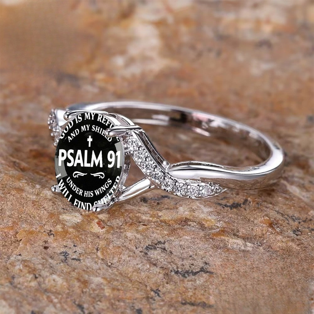 Psalm 91 Twisted Band Ring