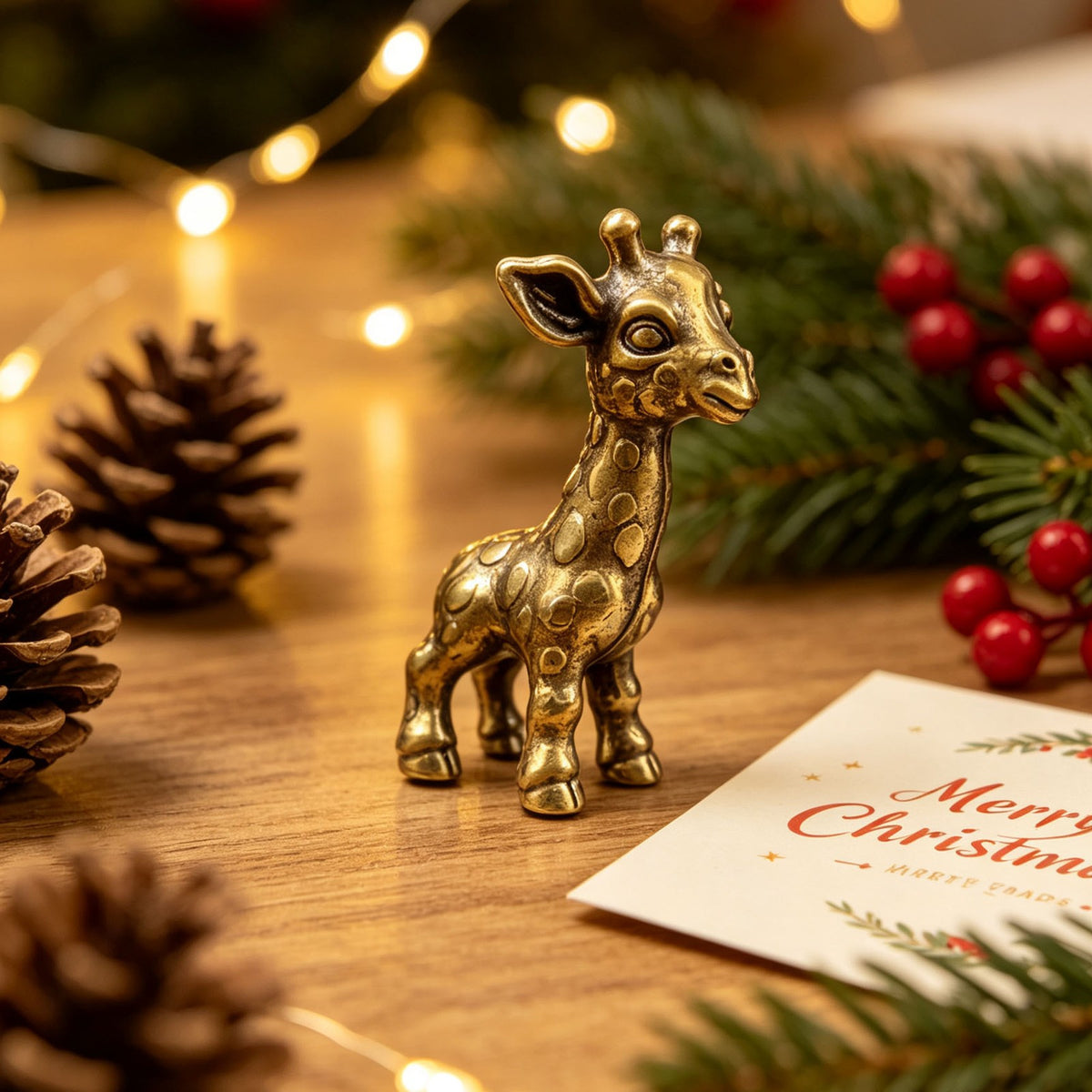 Brass Giraffe Figurine