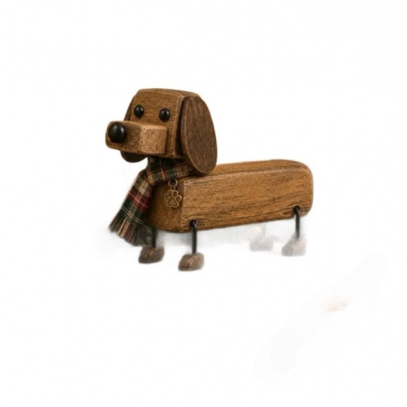 Plaid Scarf Dachshund Figurine