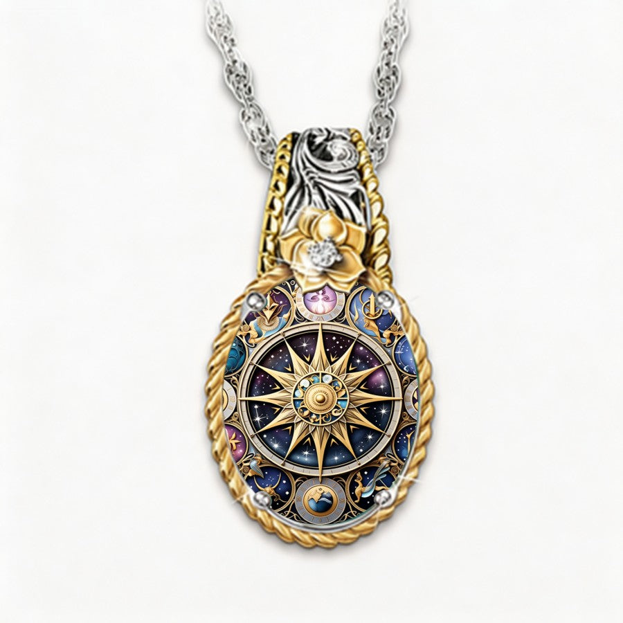Celestial Compass Pendant Necklace