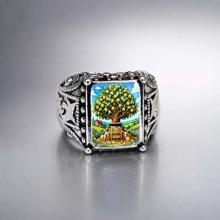 Money Tree Square Ring
