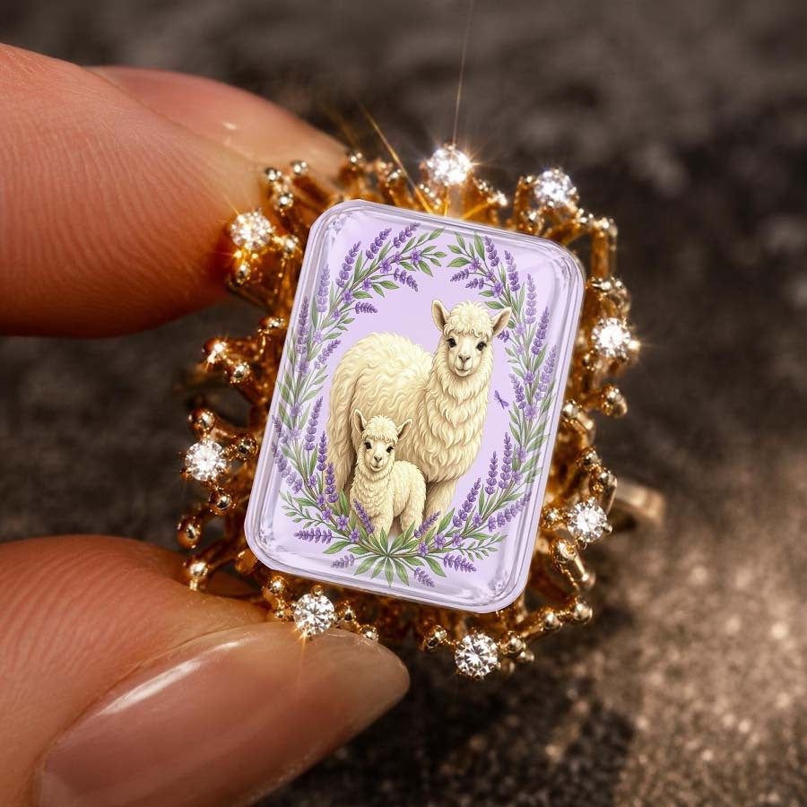 Lavender Alpaca Ring