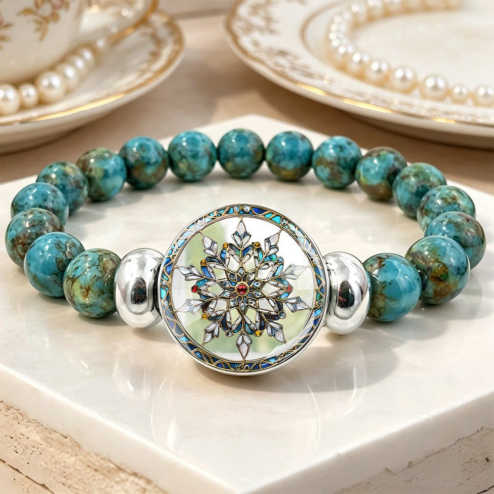 Turquoise Snowflake Bracelet