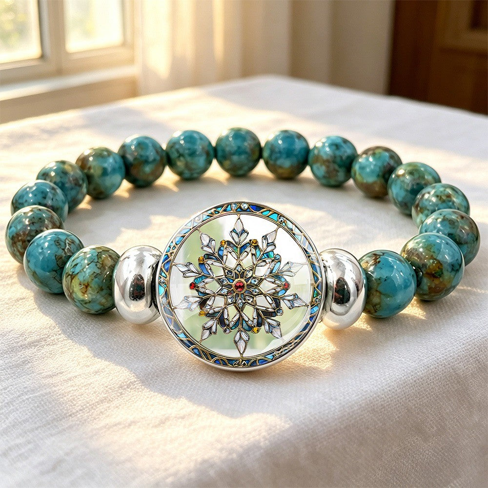 Turquoise Snowflake Bracelet