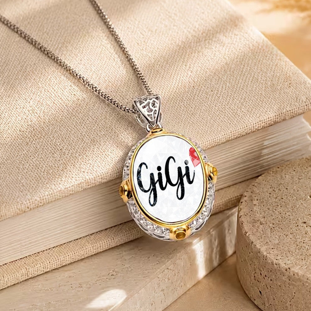 GiGi Oval Pendant Necklace