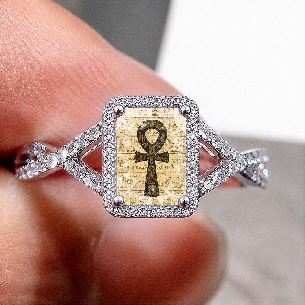 Ankh Square Statement Ring