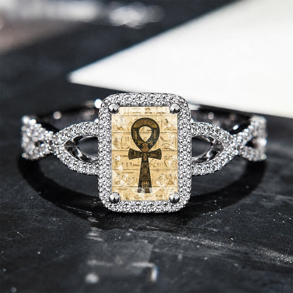 Ankh Square Statement Ring