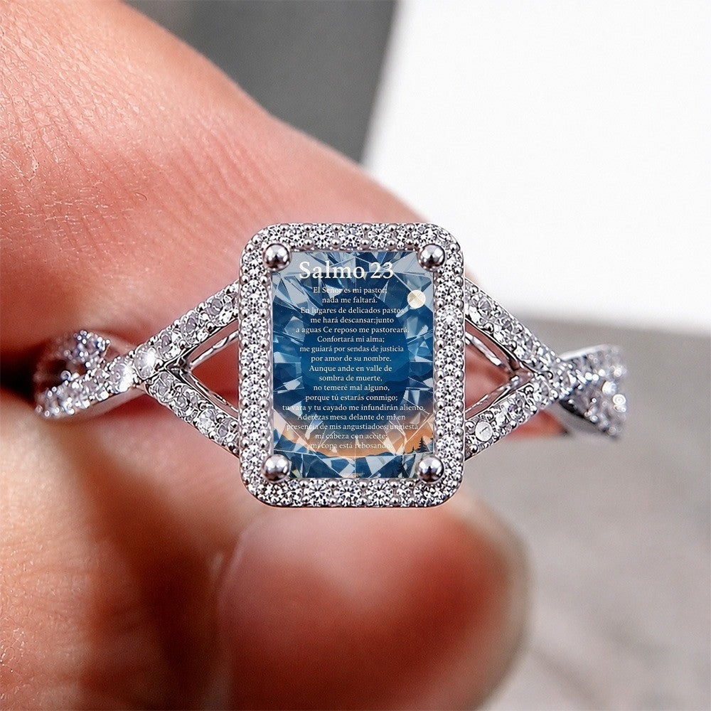 Psalm 23 Square Statement Ring