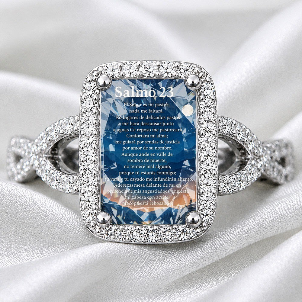 Psalm 23 Square Statement Ring