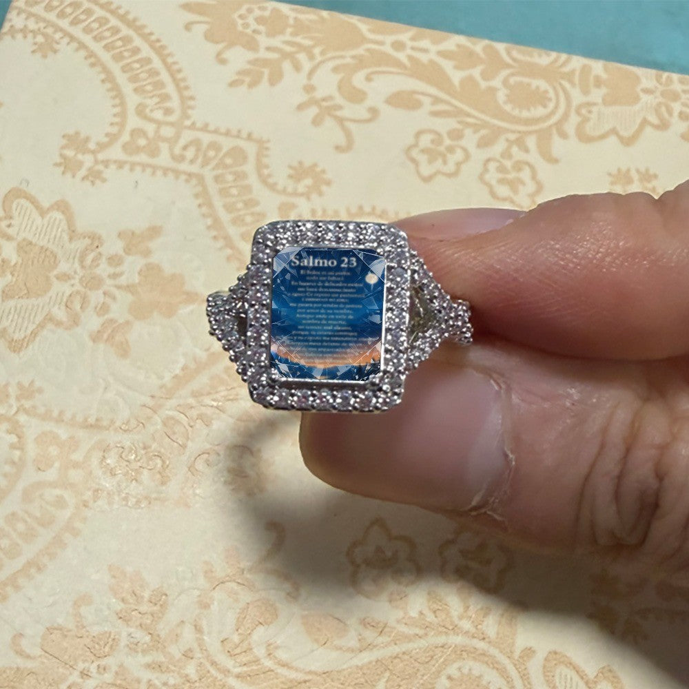 Psalm 23 Square Statement Ring