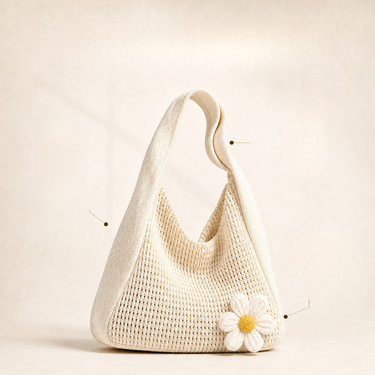 Crochet Daisy Shoulder Bag