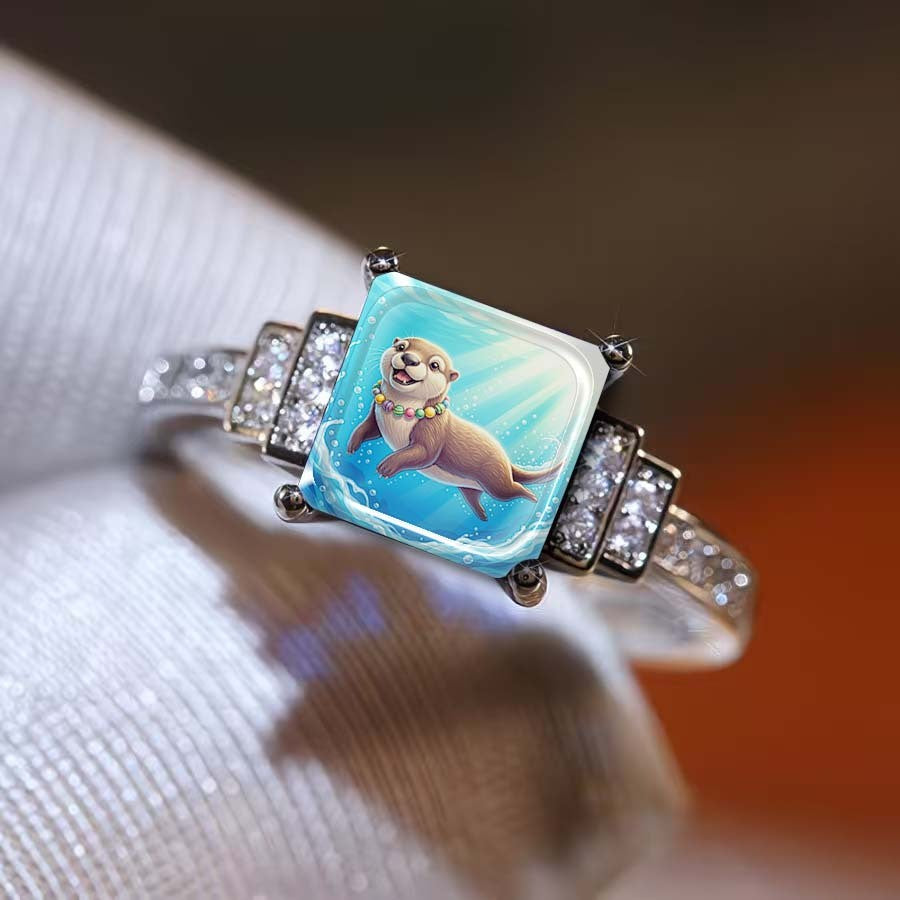 Swimming Otter Square Ring
