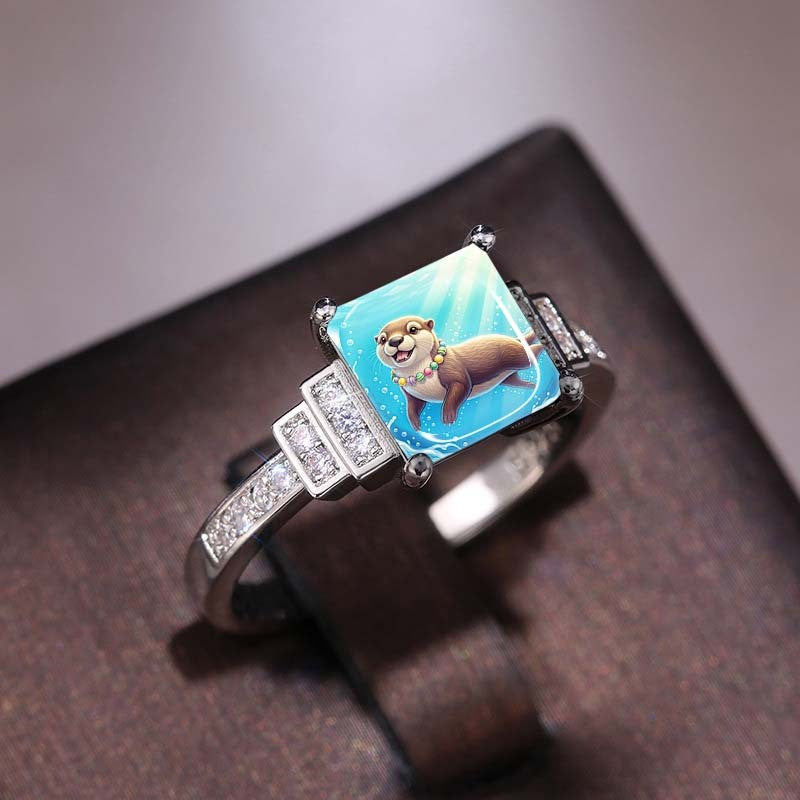 Swimming Otter Square Ring