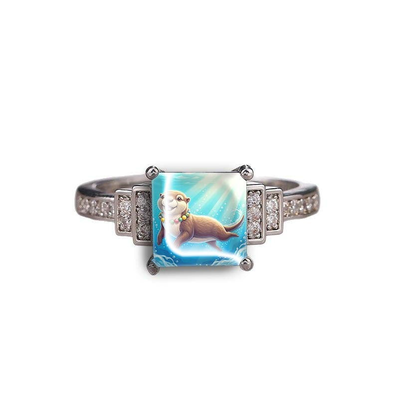 Swimming Otter Square Ring