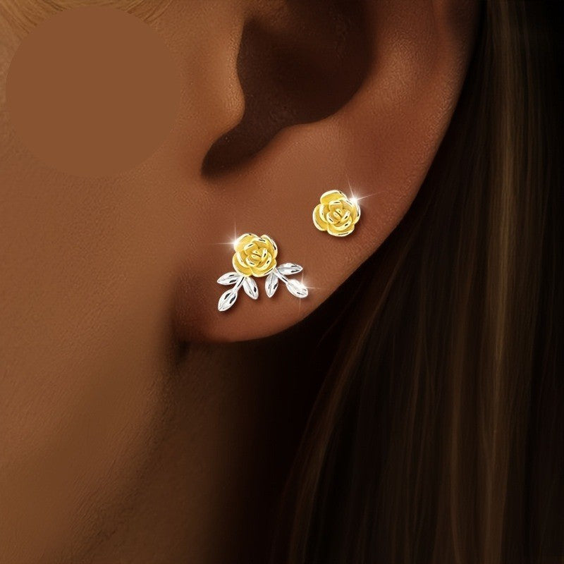 Rose Flower Stud Earrings
