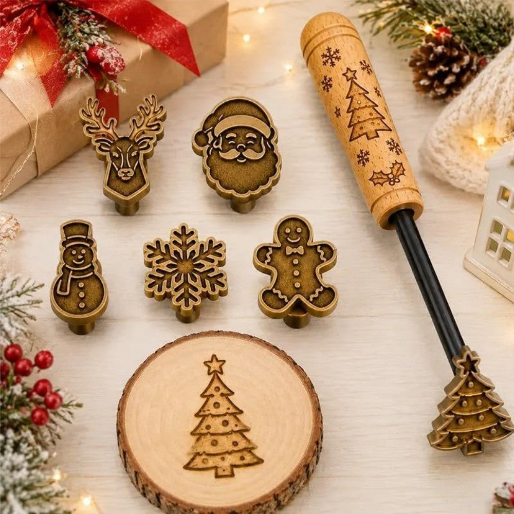 Holiday Motif Branding Stamp Set