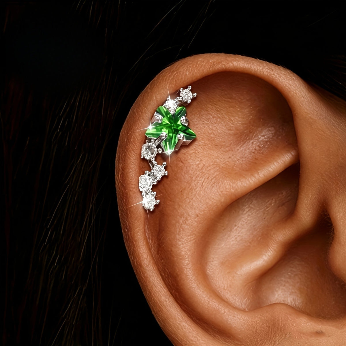 Colorful Star Crystal Ear Cuff