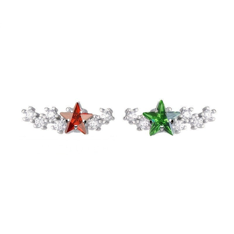 Colorful Star Crystal Ear Cuff