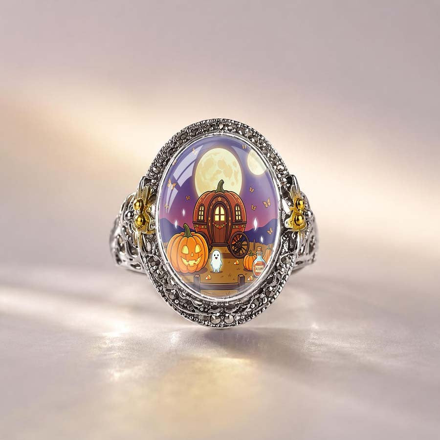 Pumpkin Carriage Dome Ring
